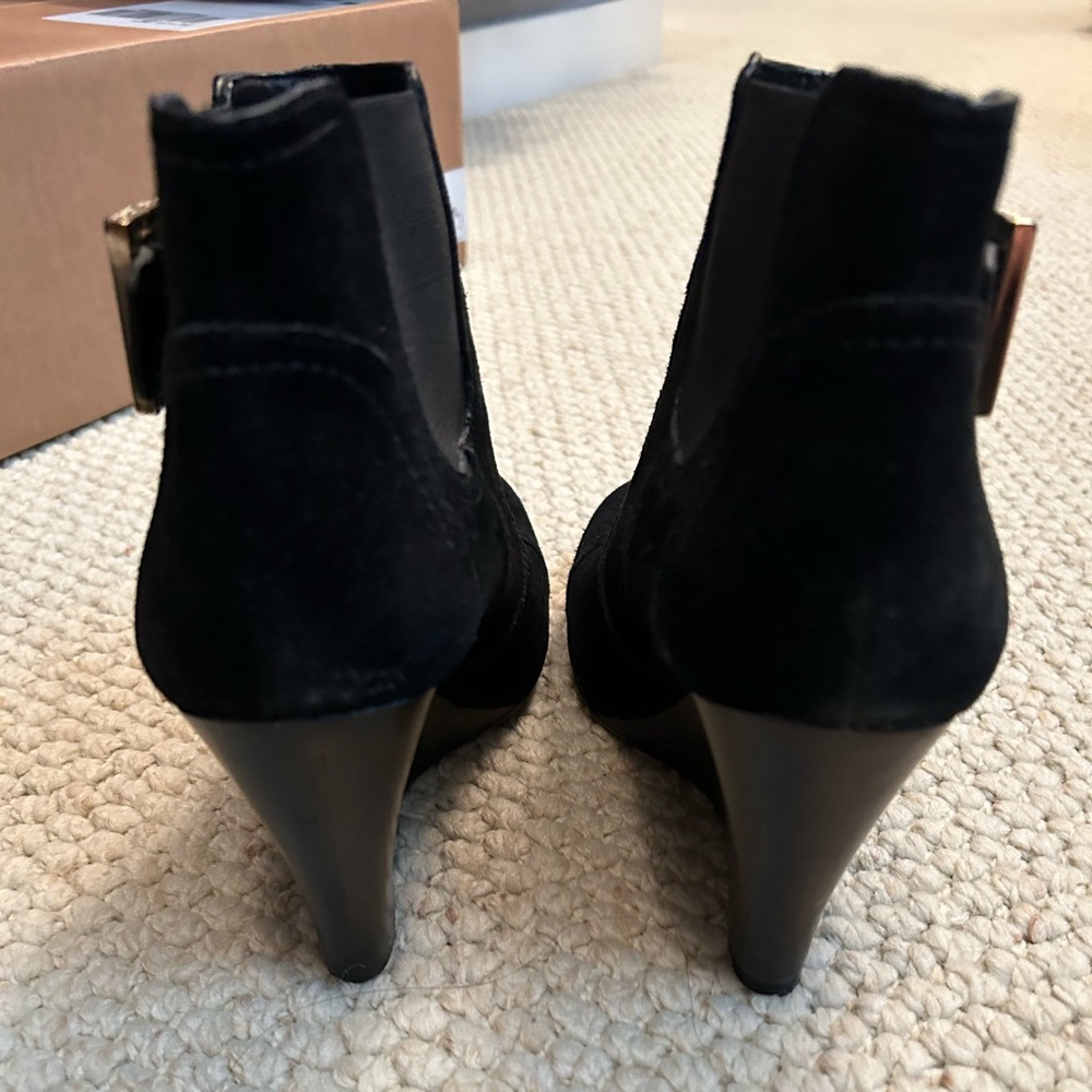 Tory Burch Adrienne Suede Wedge Ankle Bootie - Picture 5 of 15
